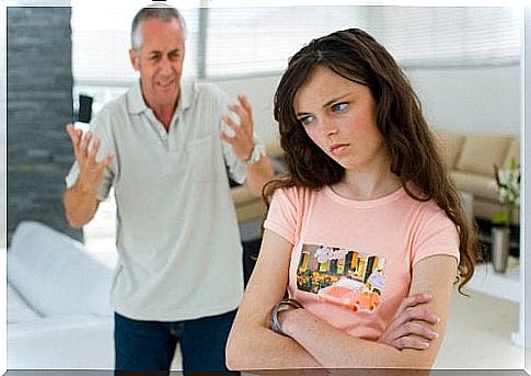 A quarrel between a parent and a teenager